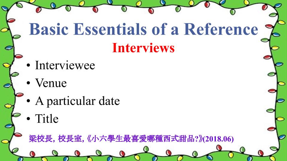 interviews referencing